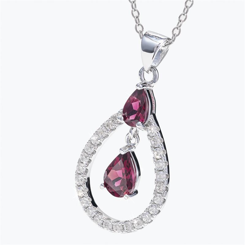 Rhodolite Roses Necklace